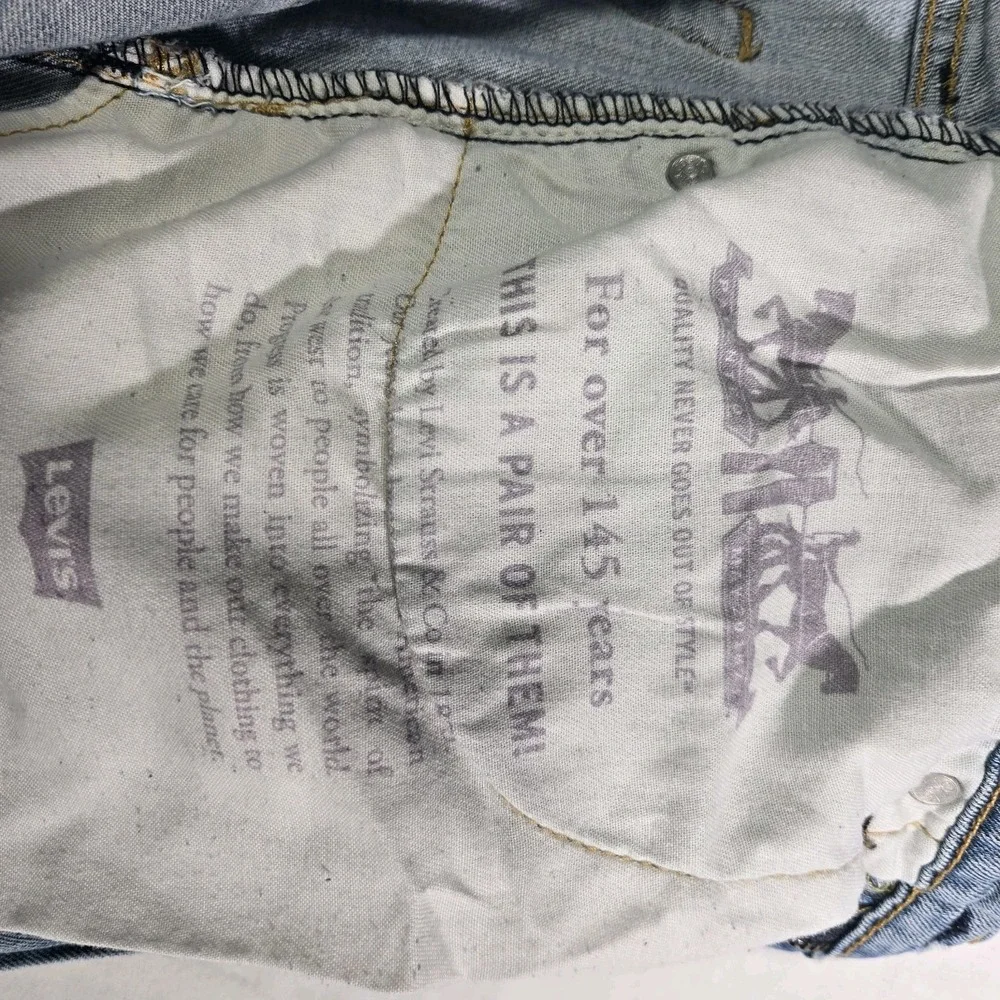 Levi's 505 Jeans 34x30 Regular Fit Blue Denim‎ Light Wash